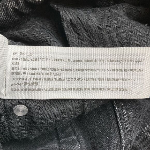 A&F Ankle Straight Ultra High Rise 28 Regular Washed Black Ripped - Picture 6 of 6